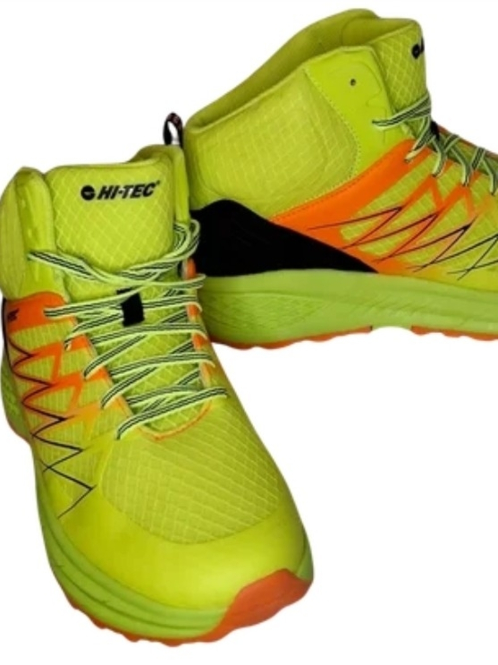 HI-TEC Men’s Neon Lime High-Top Trail Shoes Size 10